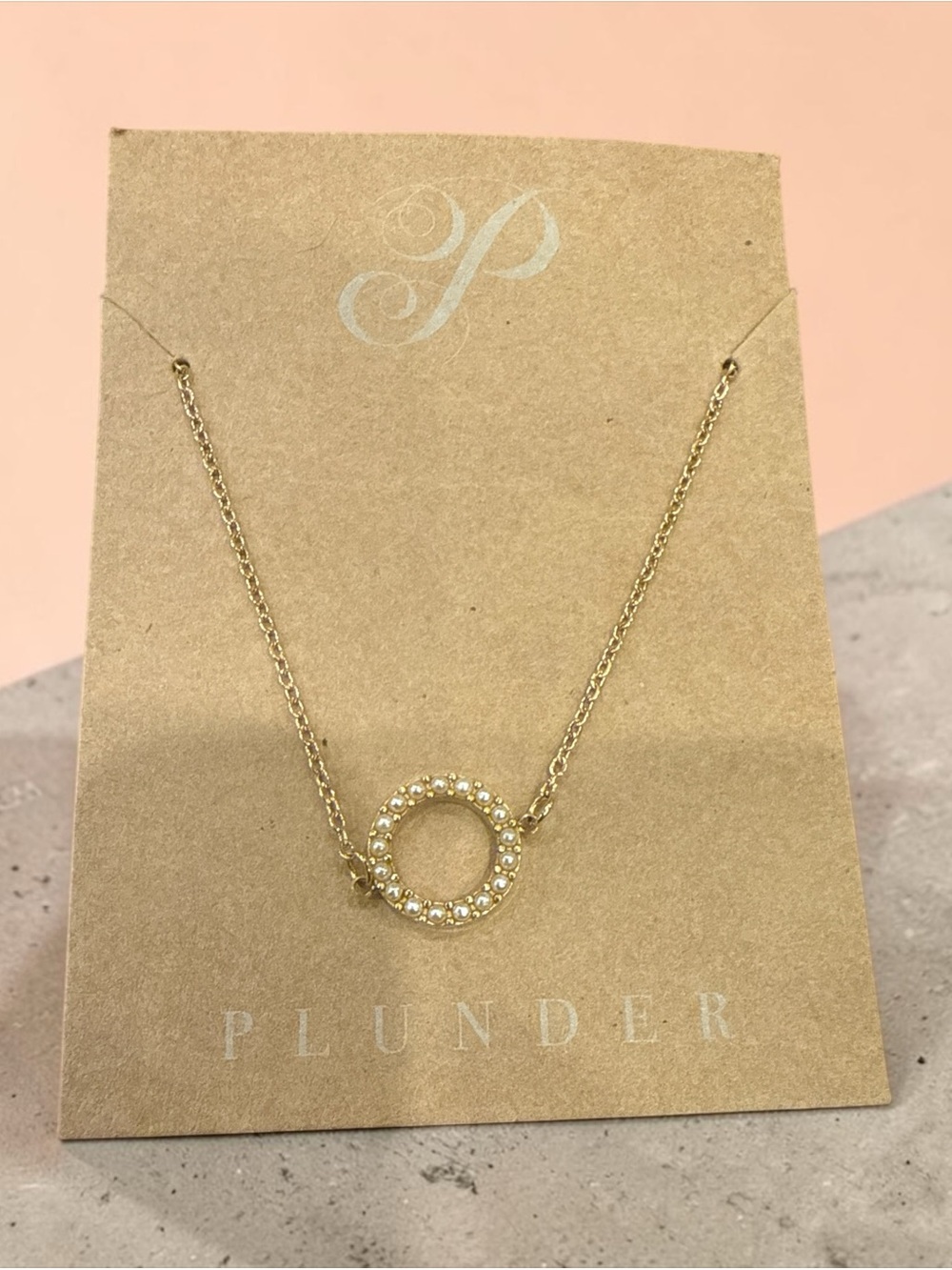 Plunder Gold Circle Necklace